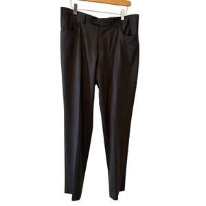 Canali Ladies Wool Straight Leg Trousers Mocha Brown 8